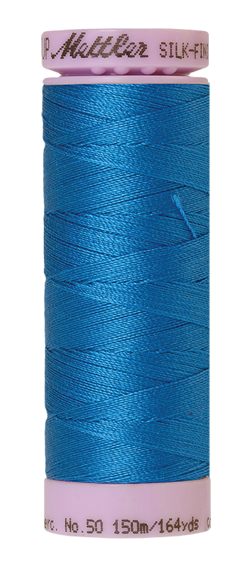 Mettler Silk Finish 50 wt Cotton Thread 164 Yds 9105-0339 Mediterranean Blue