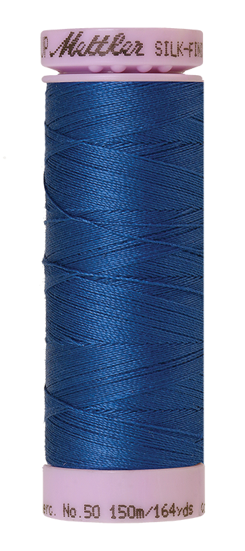 Mettler Silk Finish 50 wt Cotton Thread 164 Yds 9105-0697 Snorkel Blue