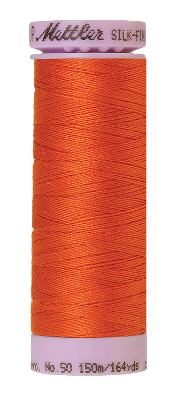 Mettler Silk Finish 50 wt Cotton Thread 164 Yds 9105-6255 Mandarin Orange
