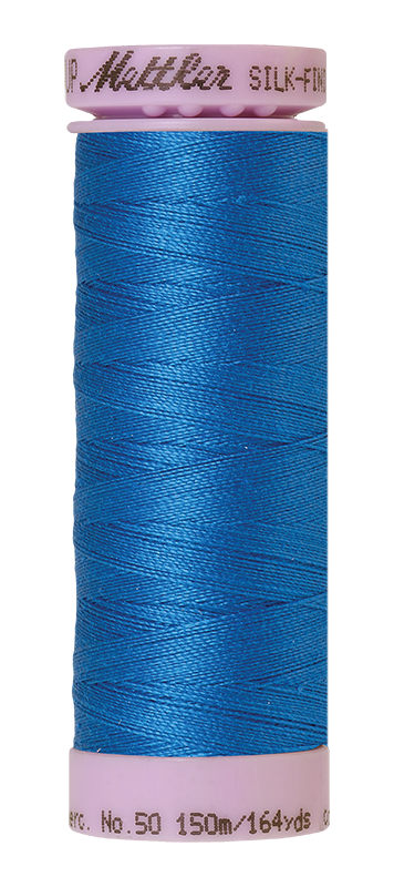 Mettler Silk Finish 50 wt Cotton Thread 164 Yds 9105-2049 French Blue
