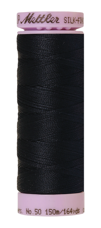 Mettler Silk Finish 50 wt Cotton Thread 164 Yds 9105-0821 Darkest Blue