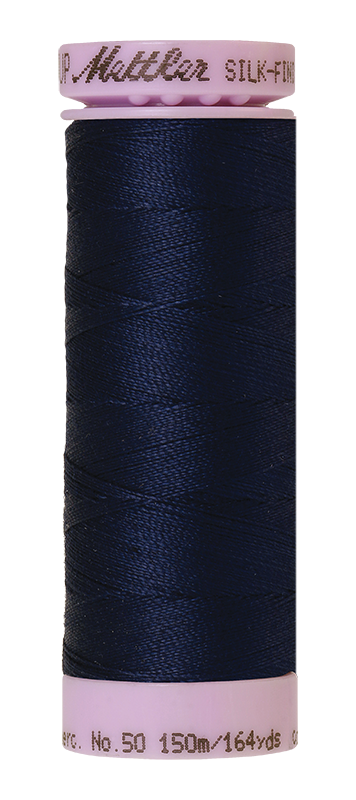 Mettler Silk Finish 50 wt Cotton Thread 164 Yds 9105-0825 Navy