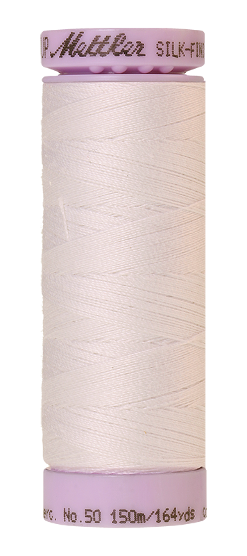 Mettler Silk Finish 50 wt Cotton Thread 164 Yds 9105-2000 White