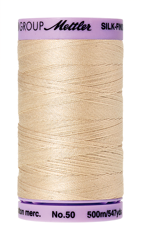 Mettler Silk Finish 50 wt Cotton Thread 547 Yds 9104-1000 Eggshell