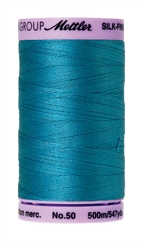 Mettler Silk Finish 50 wt Cotton Thread 547 Yds 9104-1394 Caribbean Blue
