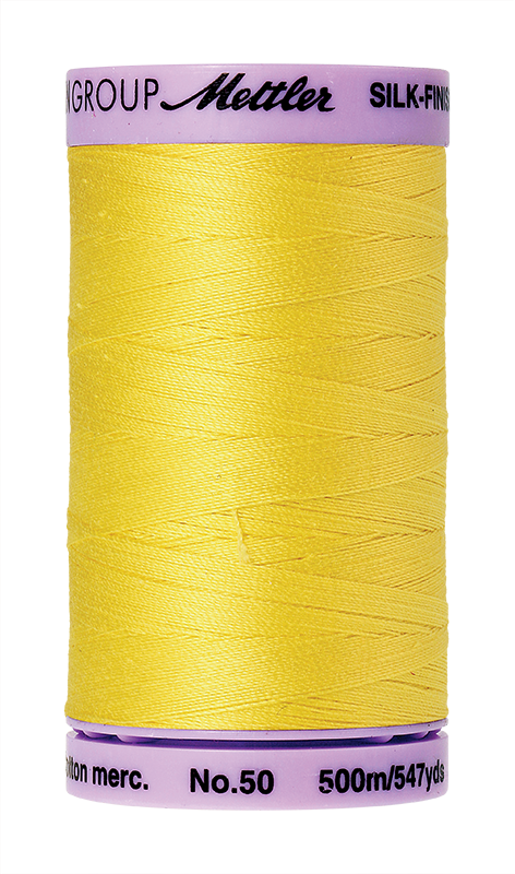 Mettler Silk Finish 50 wt Cotton Thread 547 Yds 9104-3507 Lemon Zest