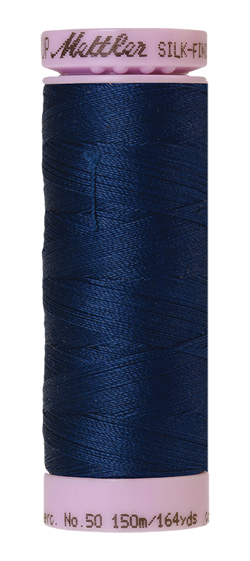 Mettler Silk Finish 50 wt Cotton Thread 164 Yds 9105-0823 Night Blue