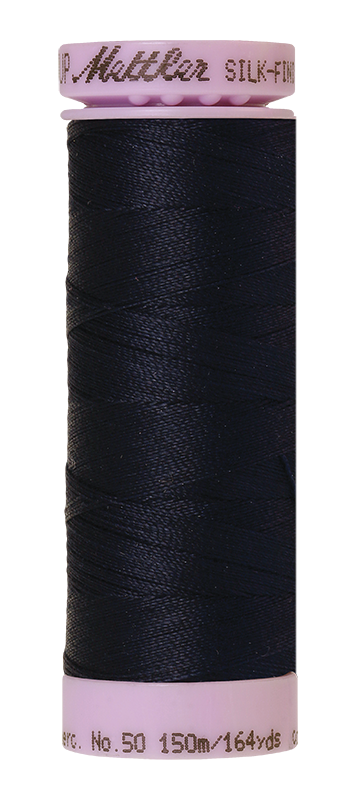 Mettler Silk Finish 50 wt Cotton Thread 164 Yds 9105-0827 Dark Blue