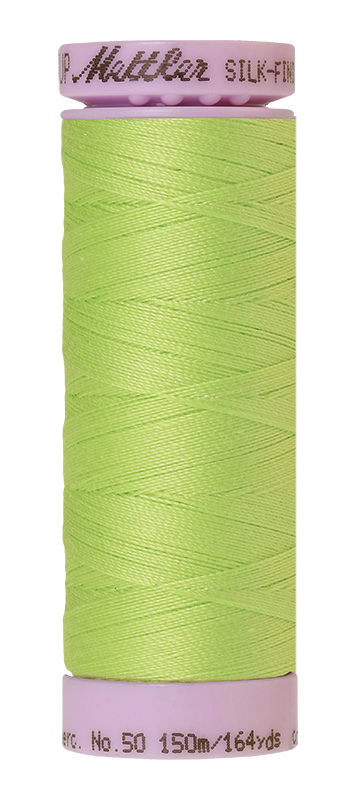 Mettler Silk Finish 50 wt Cotton Thread 164 Yds 9105-1528 Bright Lime Green