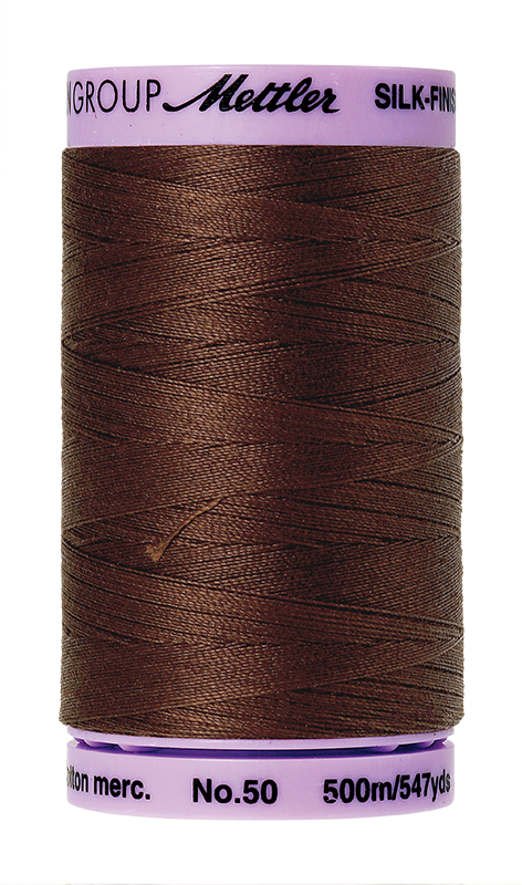 Mettler Silk Finish 50 wt Cotton Thread 547 Yds 9104-0173 Friar Brown