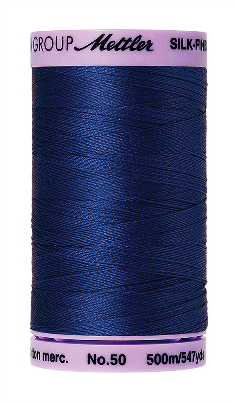 Mettler Silk Finish 50 wt Cotton Thread 547 Yds 9104-1303 Royal Blue