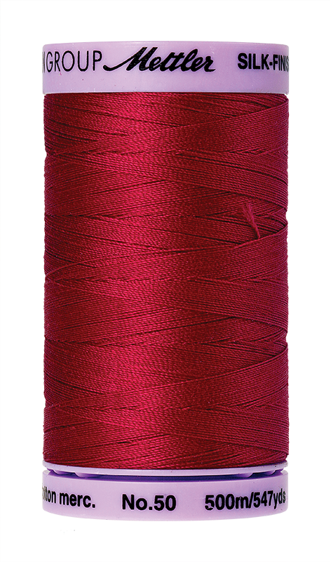 Mettler Silk Finish 50 wt Cotton Thread 547 Yds 9104-0504 Country Red