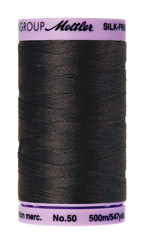 Mettler Silk Finish 50 wt Cotton Thread 547 Yds 9104-1282 Charcoal