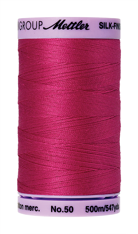 Mettler Silk Finish 50 wt Cotton Thread 547 Yds 9104-1421 Fuchsia