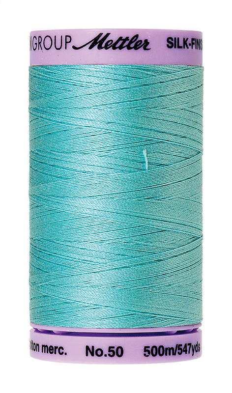 Mettler Silk Finish 50 wt Cotton Thread 547 Yds 9104-2792 Blue Curacao