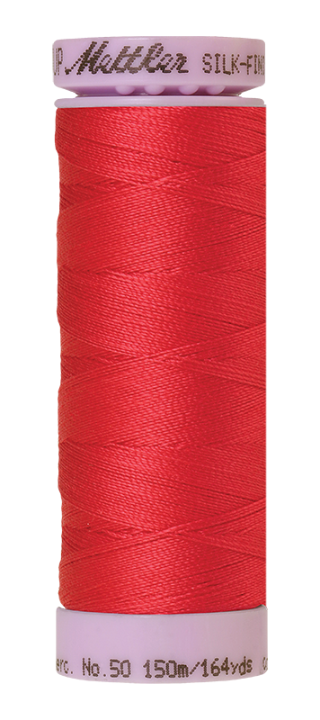 Mettler Silk Finish 50 wt Cotton Thread 164 Yds 9105-1391 Geranium