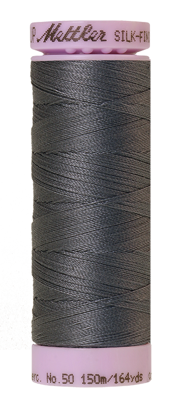 Mettler Silk Finish 50 wt Cotton Thread 164 Yds 9105-0878 Mousy Gray