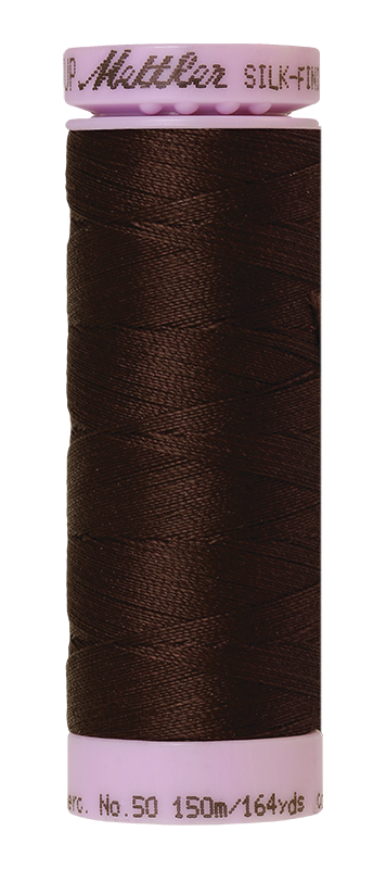 Mettler Silk Finish 50 wt Cotton Thread 164 Yds 9105-1382 Black Peppercorn