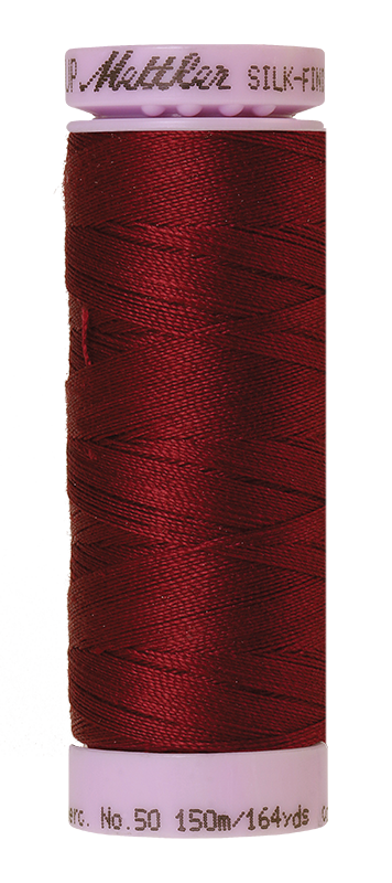 Mettler Silk Finish 50 wt Cotton Thread 164 Yds 9105-0918 Cranberry