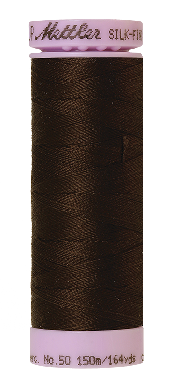 Mettler Silk Finish 50 wt Cotton Thread 164 Yds 9105-1002 Very Dark Brown