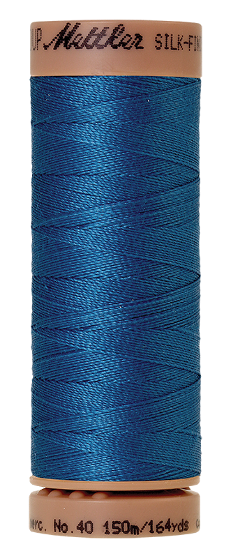 Mettler Silk Finish 40 wt Cotton Thread 164 Yds 9136-0339 Mediterranean Blue