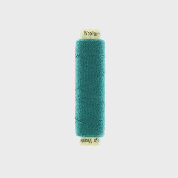 Sue Spargo Ellana 12wt(28/2) Wool/Acrylic Blend Thread 70yd EN09 Amazon Green