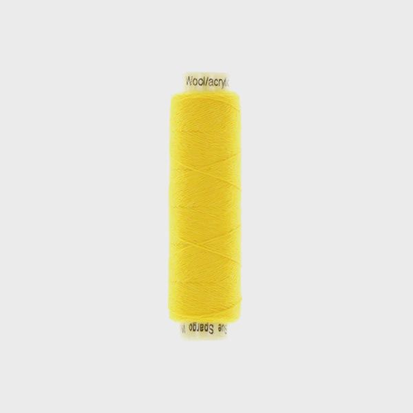 Sue Spargo Ellana 12wt(28/2) Wool/Acrylic Blend Thread 70yd EN34 Sun Yellow