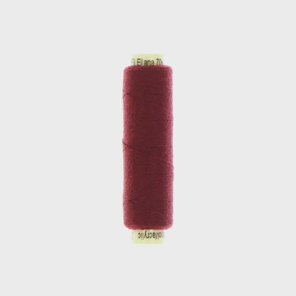 Sue Spargo Ellana 12wt(28/2) Wool/Acrylic Blend Thread 70yd EN44 Bordeaux