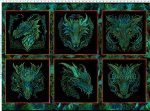 In the Beginning Fabrics Dragons-Emerald Reign 21DRG-1 Panel