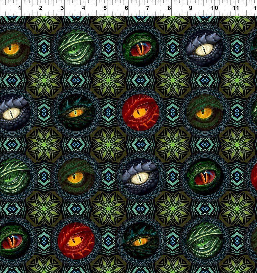 In the Beginning Fabrics Dragons-Emerald Reign 24DRG-1