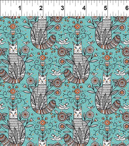 In the Beginning Fabrics Whimsy 13WMS 1 Teal