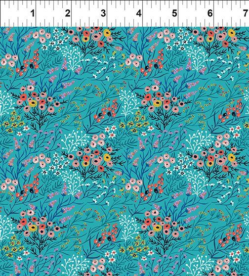 In the Beginning Fabrics Whimsy 15WMS 1 Teal