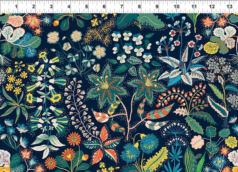 In the Beginning Fabrics Whimsy 1WMS 2 Navy