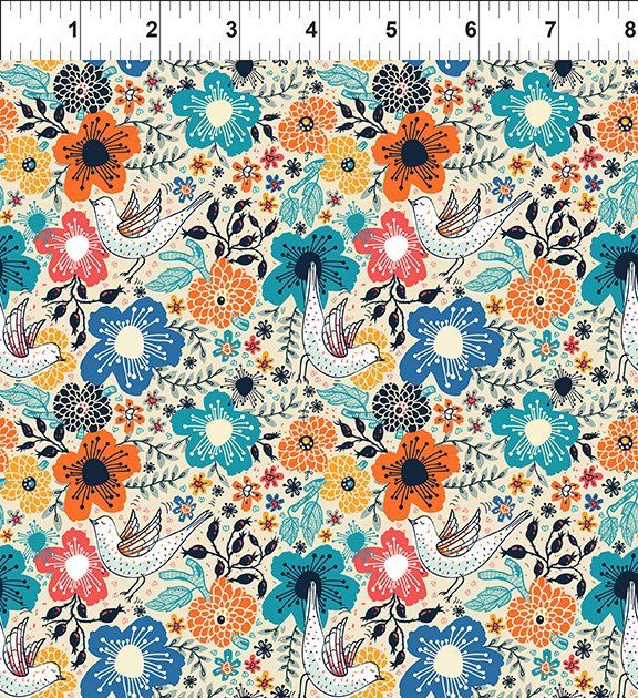 In the Beginning Fabrics Whimsy 2WMS 1 Beige