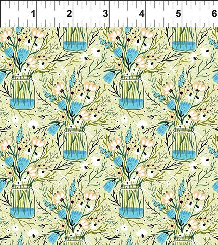 In the Beginning Fabrics Whimsy 3WMS 1 Green