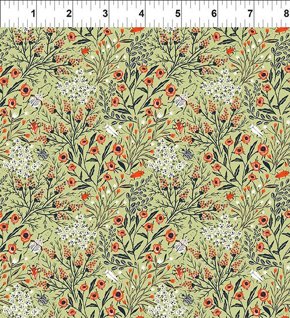 In the Beginning Fabrics Whimsy 4WMS 1 Green