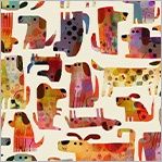Windham Fabrics Fur-ever Friends 54529D-3 Ivory