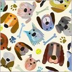 Windham Fabrics Fur-ever Friends 54531D-3 Ivory