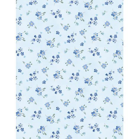 Wilmington Prints Bees &amp; Blooms 1077 89286 447 Blue