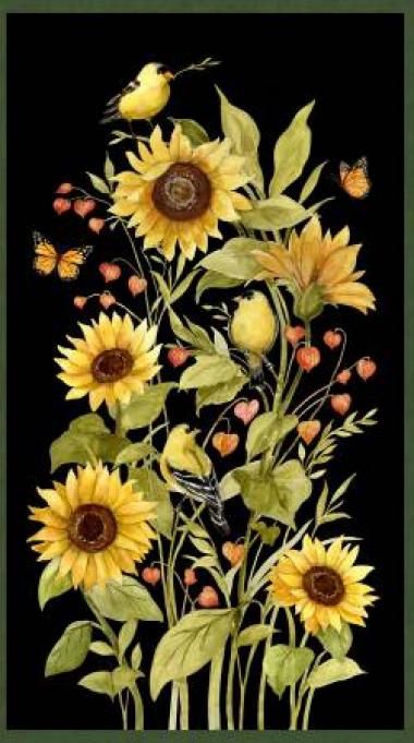 Wilmington Prints Sunflower Splendor 3023 83324 975 Panel Multi