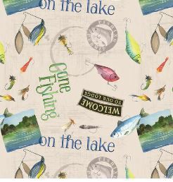 Wilmington Prints Gone Fishing 3061 21762 174 Cream