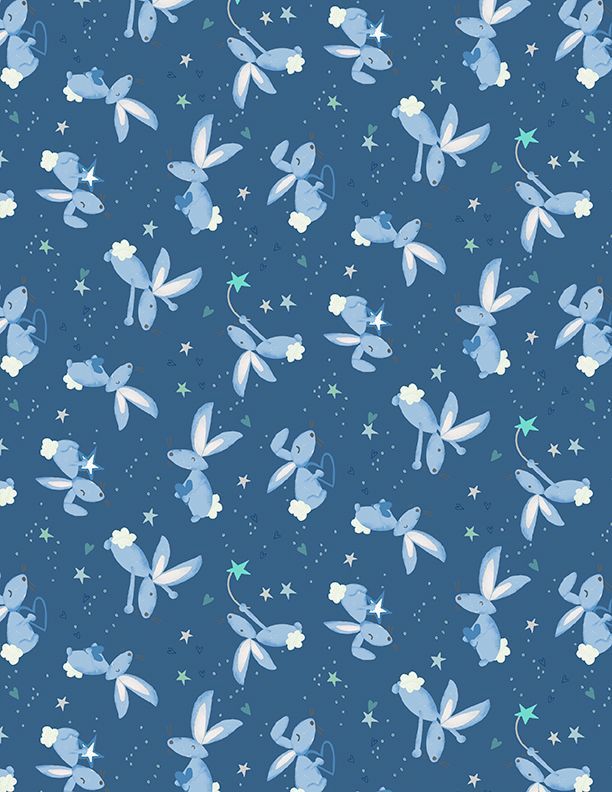 Wilmington Prints Safari Lullaby 36265 414 Blue