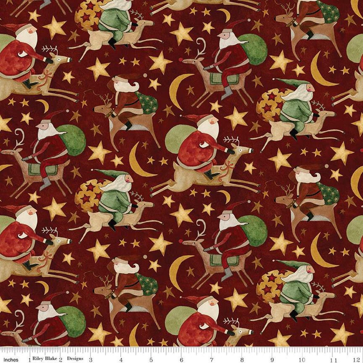 Riley Blake Designs Up on the Housetop C14732-Cranberry