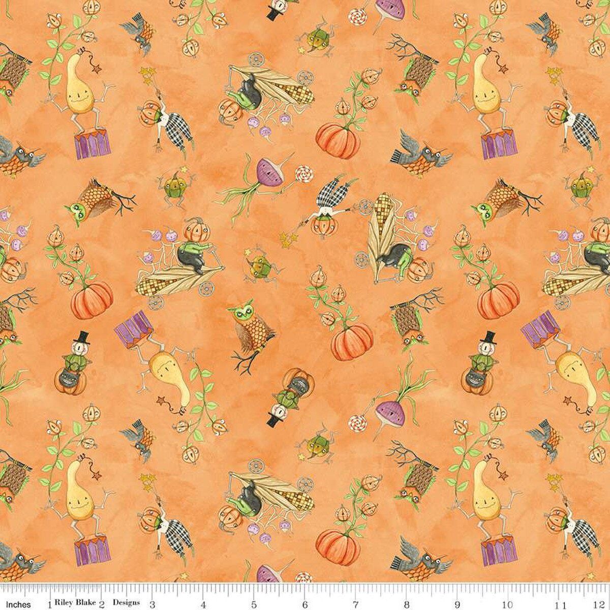 Riley Blake Designs Ghoul Friends C16051 Orange