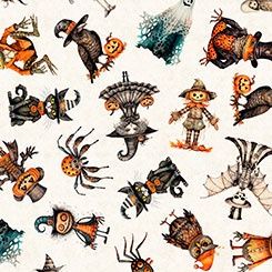 QT Fabrics Jeepers Creepers 31009 E Cream
