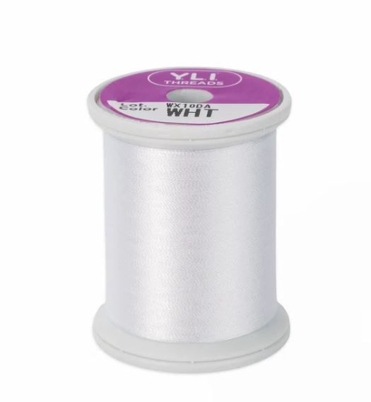 YLI 100 wt Filament Silk Thread 200 meters 202-10-WHT