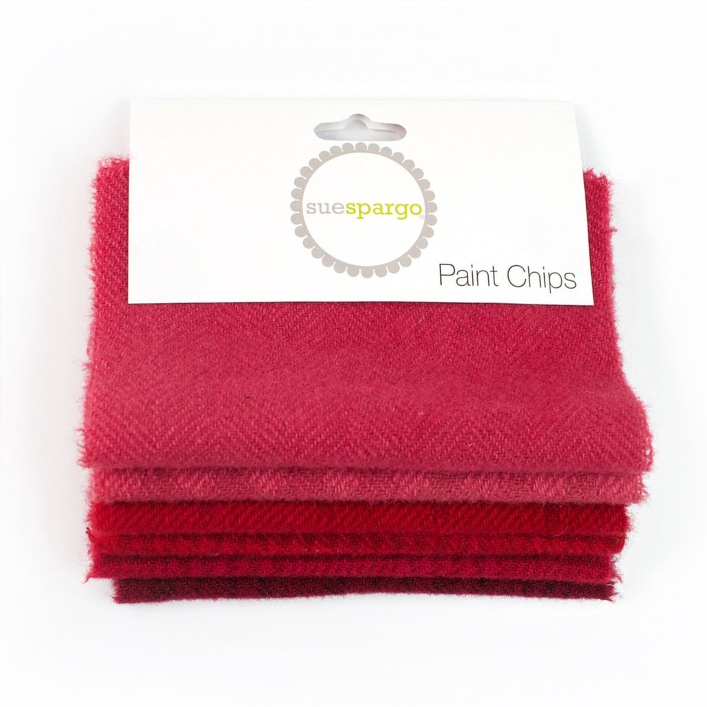 Sue Spargo 5&quot;x5&quot; Textural Paint Chips TPCWB_02 Red