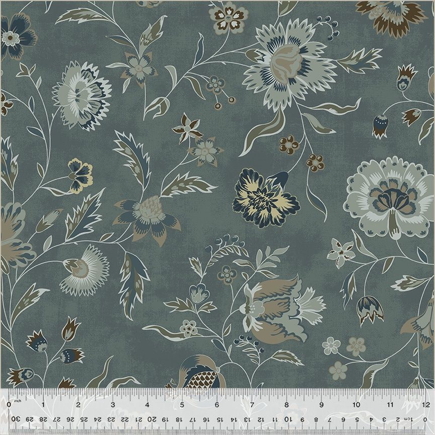 Windham Fabrics Garden Tale 53820-2 Blue Suede