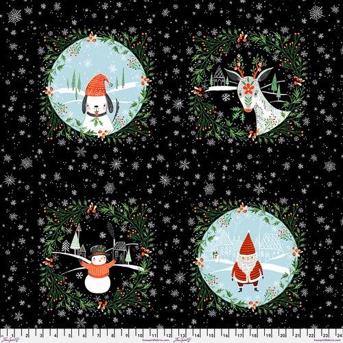 FreeSpirit Fabrics Winter Joy PWCD105.XBLACK