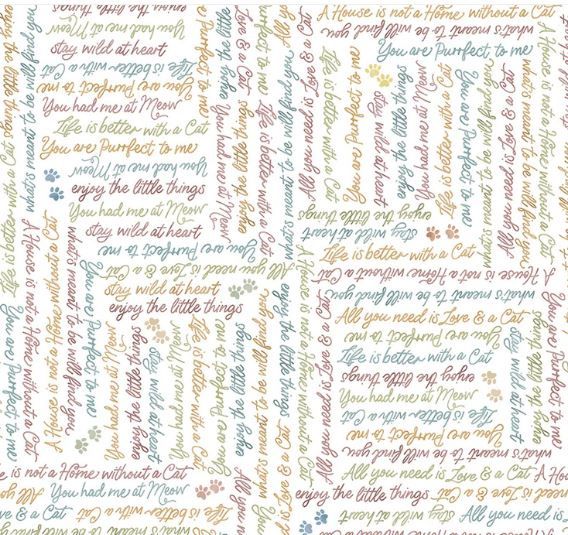 Windham Fabrics Petal and Purr 54592-1 White